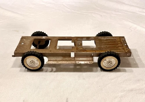 1950's Tonka Truck Chassis/Frame w/ Rubber Tires, Disc Hub Caps & White Walls