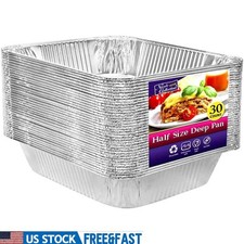 Durable Disposable Aluminum Pans Baking Roasting Food Prep Party Events New