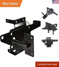 Self-Locking Gate Latch Heavy Duty Post Mount Automatic Gravity Lever Wood/PV...