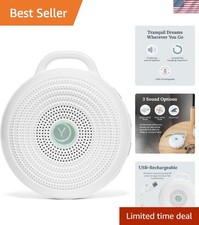 White Noise Sound Machine Portable Sleep Therapy Kids Adults Office Meditation