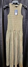 Universal Thread Size S Olive Smocked Sleeveless Long Maxi Dress