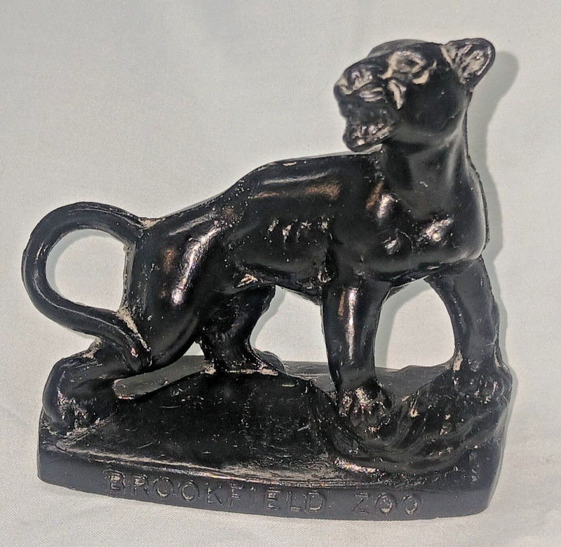 Black Panther Brookfield Zoo Plastic Collectible Figurine Statue Souvenir