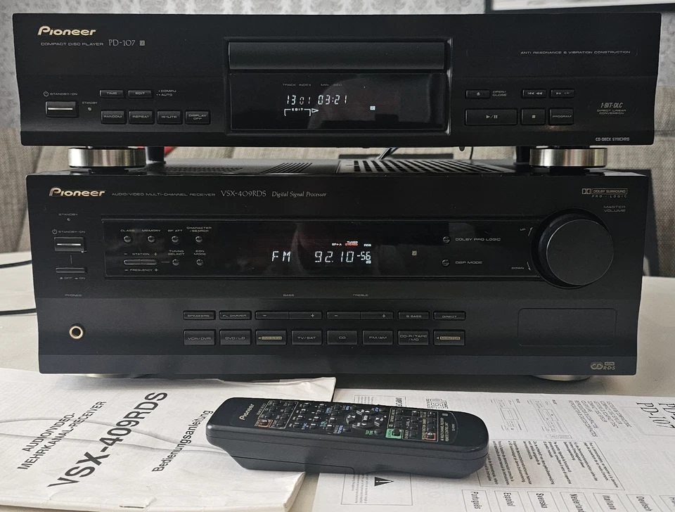 Receptor Pioneer VSX-409 + Reproductor de CD / FB / Sistema HiFi Pioneer PD 107  - Imagen 3 de 4