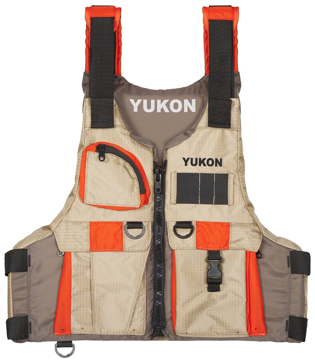 Yukon Angler Paddle Vest Fishing Kayak PFD Life Jacket Tan | eBay