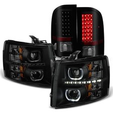 Blk Smoke 2007-2013 Chevy Silverado 1500 Exclusive Led Halo Headlighttail Lamps Blk Smoke 2007-2013 Chevy Silverado 1500 Exclusive Led Halo Headlighttail Lamps