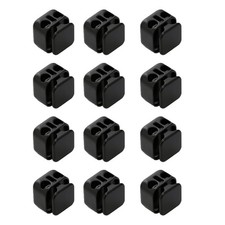 12 Pcs Sport Heavy Duty Cord Locks, Double Hole Drawstring Stopper Fastener Clip