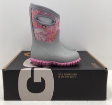 Bogs Little Girls Durham Tie Dye Rain Boots In Pink/Gray Size 7