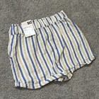 NWT So Goods For Life Women's High Rise Soft Shorts Blue Tan Striped Size Med — photo 5