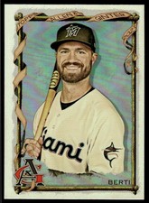 Jon Berti 2023 Topps Allen & Ginter #227 Silver Portrait Marlins Baseball Card