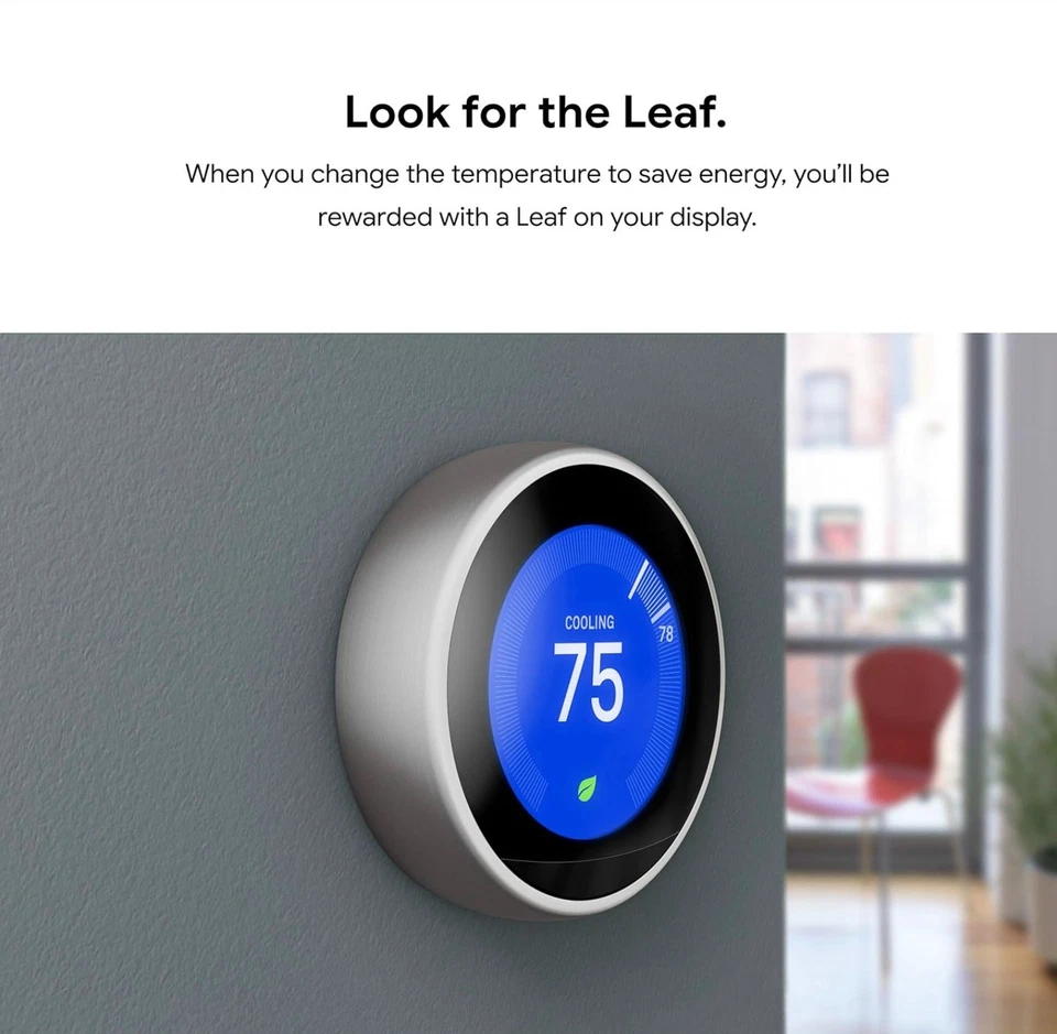 密封谷歌 Nest Pro 哑光黑色第三代学习恒温器 T3016US — 第 4/4 张图片
