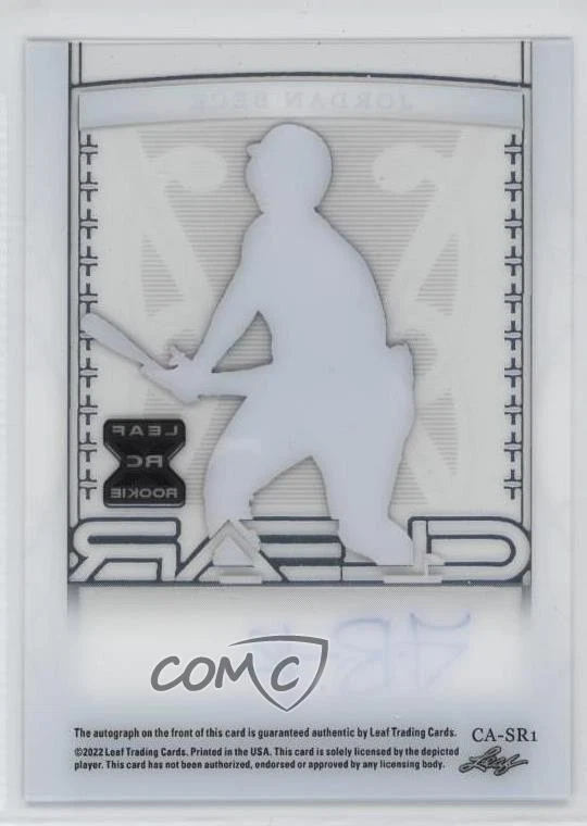 2022 Leaf Trinity Clear Silver Foil /99 Jordan Beck #CA-SR1 Auto - Image 2 of 2