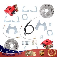 Bolt Rear End Disc Brake Kit For Chevy 10 12 El Camino Cutlass Red Caliper