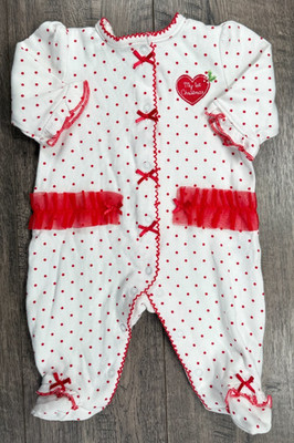 Baby Girl Clothes Little Me Newborn First Christmas Ruffle Footed Outfit