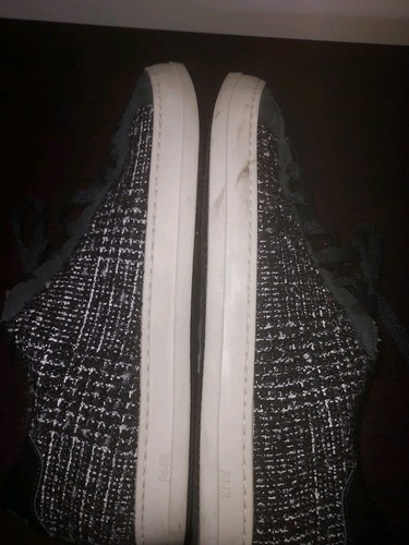 P448 Women's Sneakers EU 39 / US 8 Low Top Tweed Glitter John Shaka Black - Picture 9 of 18