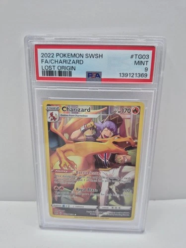 Charizard Ultra Rare SWSH11: Lost Origin Trainer Gallery TG03/TG30  PSA 9