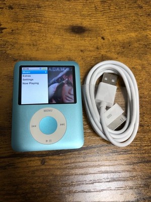 Apple iPod nano 3rd Generation blue (8GB) #3092 excellent