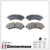 Zimmermann 22768.165.1 Bremsbelagsatz, Scheibenbremse