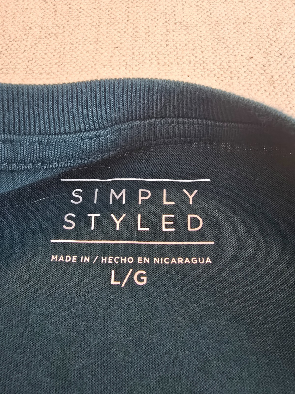 Simply Styled Basic T-Shirt Mens Large Green Crew… - image 5