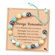 100 Natural Stone Adjustable Bracelets, Pink Zebra Jasper Heart Yellow Green