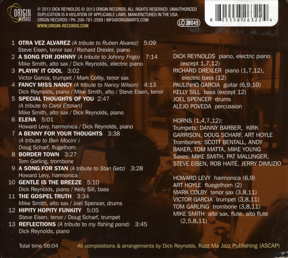 Музыка Дика Рейнольдса и его друзей (CD)