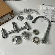 Just Manufacturing J-1174-KS Double Handle Kitchen Faucet CHROME WHSE2.26A3 