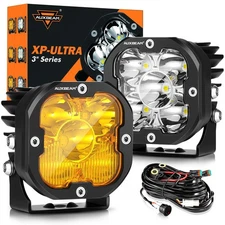 AUXBEAM 3" 80W LED Light Cube Bar Spot Flood Beam Pods Driving Fog Lamp Offroad