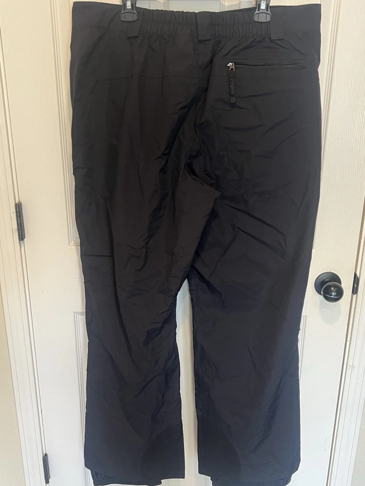 Pantalón de nieve LLBean X-Large alto para mujer negro impermeable nailon Foto 2 de 4