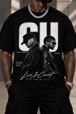 Usher Chris Brown 2026 Concert Tee, R B Tour Inspired Reprint T-Shirt