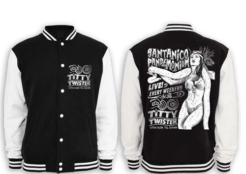 Titty Twister College Jacket Cult Movie Horror Voorhees Jason TV Blood Fun Pussy - product listing photo