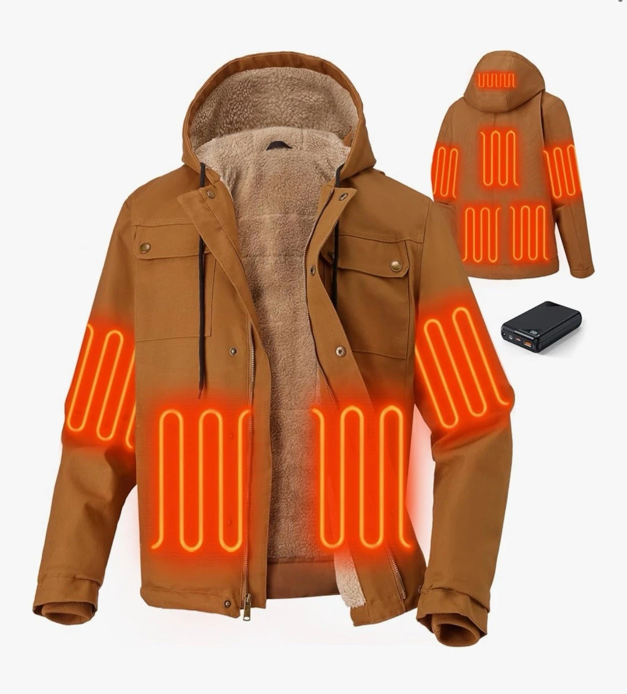 Heated Jacket Fleece with 12V 18400mAh Battery Pack, Soft Fleece Coat for Men...
Opens in a new wind