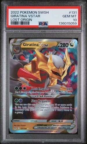 Pokémon Giratina VSTAR 131/196 Swsh11 Lost Origin Ultra Rare Holo PSA 10