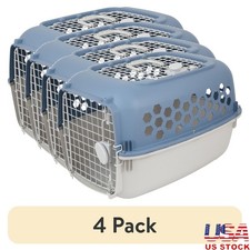 Multi-Colored Double Door Dog Cat Carrier Kennel Heavy Duty W/ Ventilation