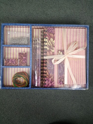 #ad Vintage 1995 Stationary Set Complete Pink Feminine Sealed Address Book Supplies $14.95