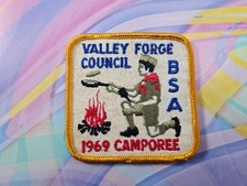 Valley Forge Camporee Boy Scouts Patch, 3'' x 3'' Vintage 1969