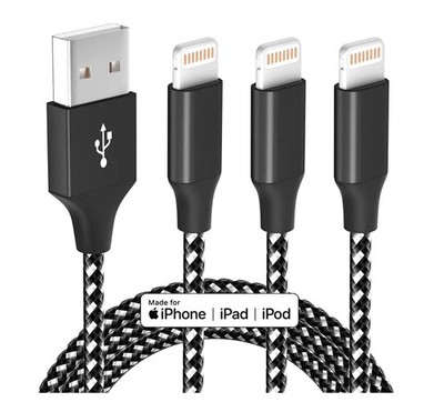 iPhone Charger Fast Charging Cord 3 Pack 10 FT Apple MFi Certified Lightning Cab
