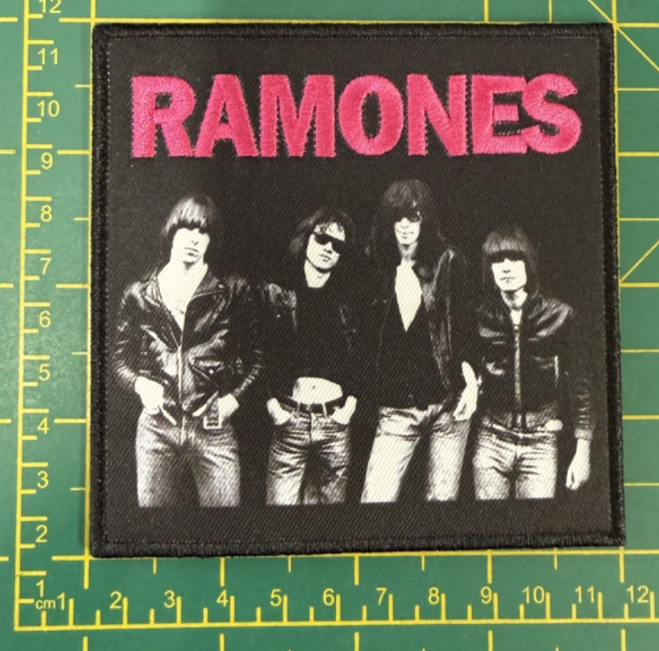 Ramones Band Photo Woven Iron On Or Sew On Embroidered Patch Officially Licensed