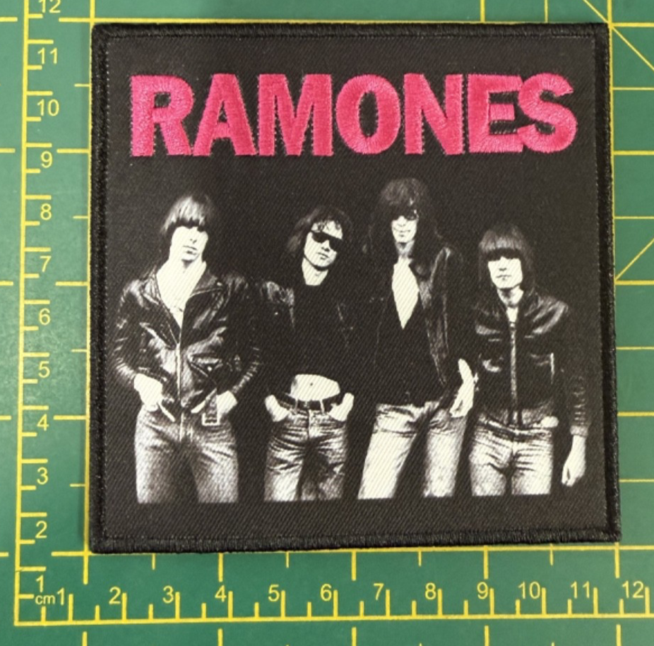 Ramones Band Photo Woven Iron On Or Sew On Embroidered Patch Officially Licensed