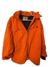 Vintage Fox Knapp Jacket Mens 44 Orange Hunting Sportswear Made In USA