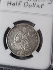1858 Seated Half Dollar AU+ Plus Details 👀 📸 — photo 9