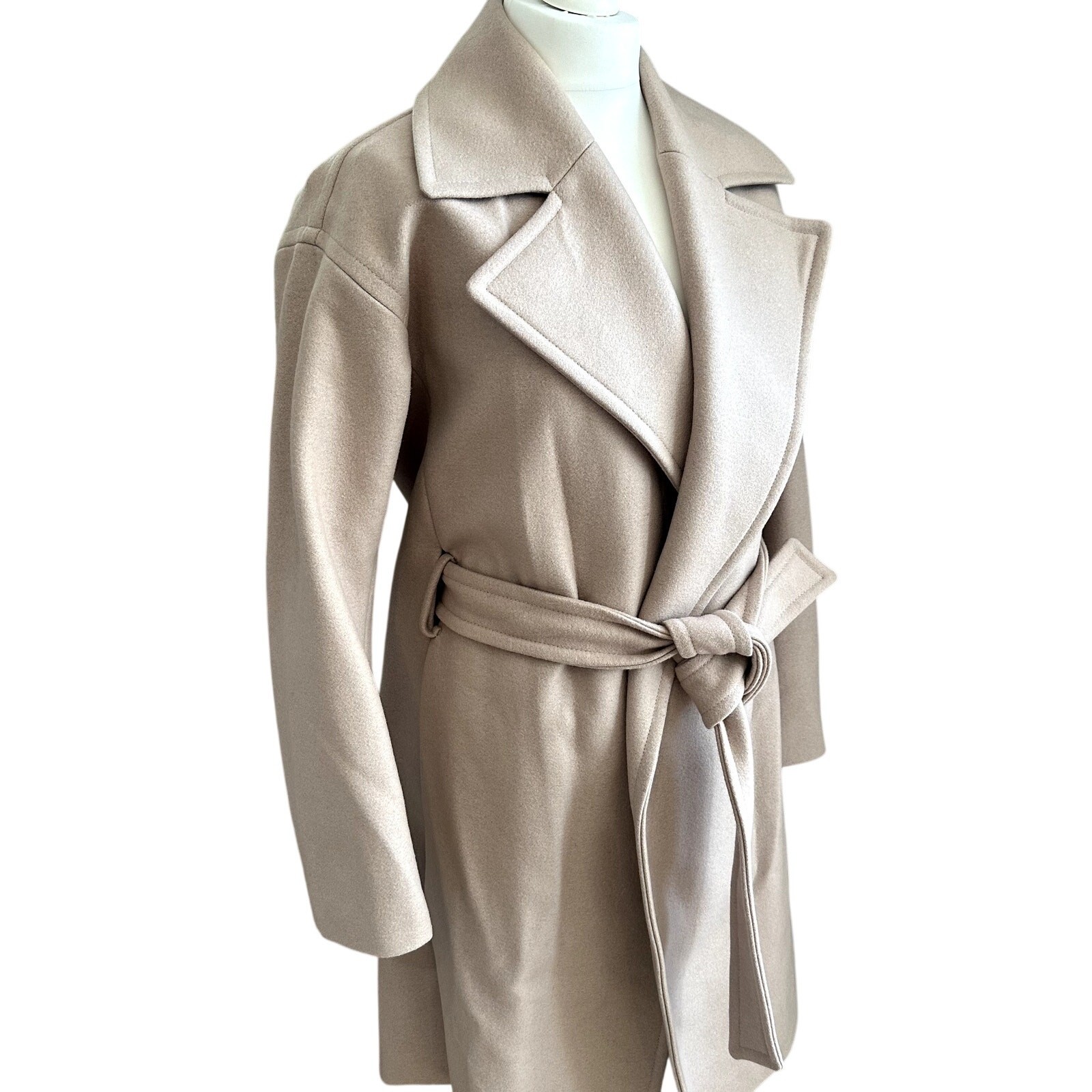 All saints indira nesi dusty pink belted coat new with tags rrp £380