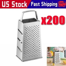Kitchen Stainless Steel 4-Sided Box Food Grater Vegetable Cheese Slicer Shredder