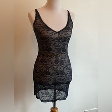 NWT COSABELLA Black Lace Slip Nightgown - Small