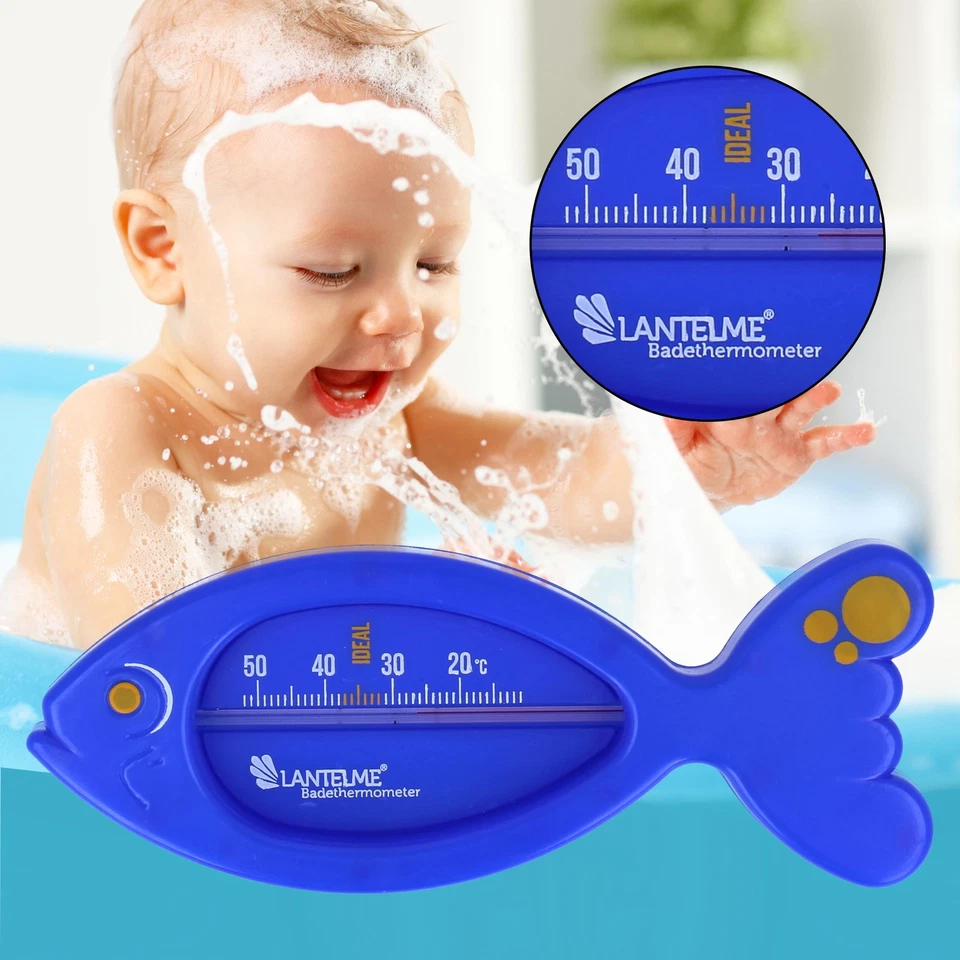 2er Set Badethermometer Fischform blau sicheres Bade Baby-Thermometer 11-52 °C - Bild 4 von 4