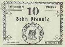 10 Pfennig, 1/2 Mark - Zwenkau - Stadt - bis 31.12.1918