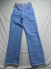 Levi's Premium Ribcage Straight Ankle jeans blue wash Super High Rise Sz 25x29