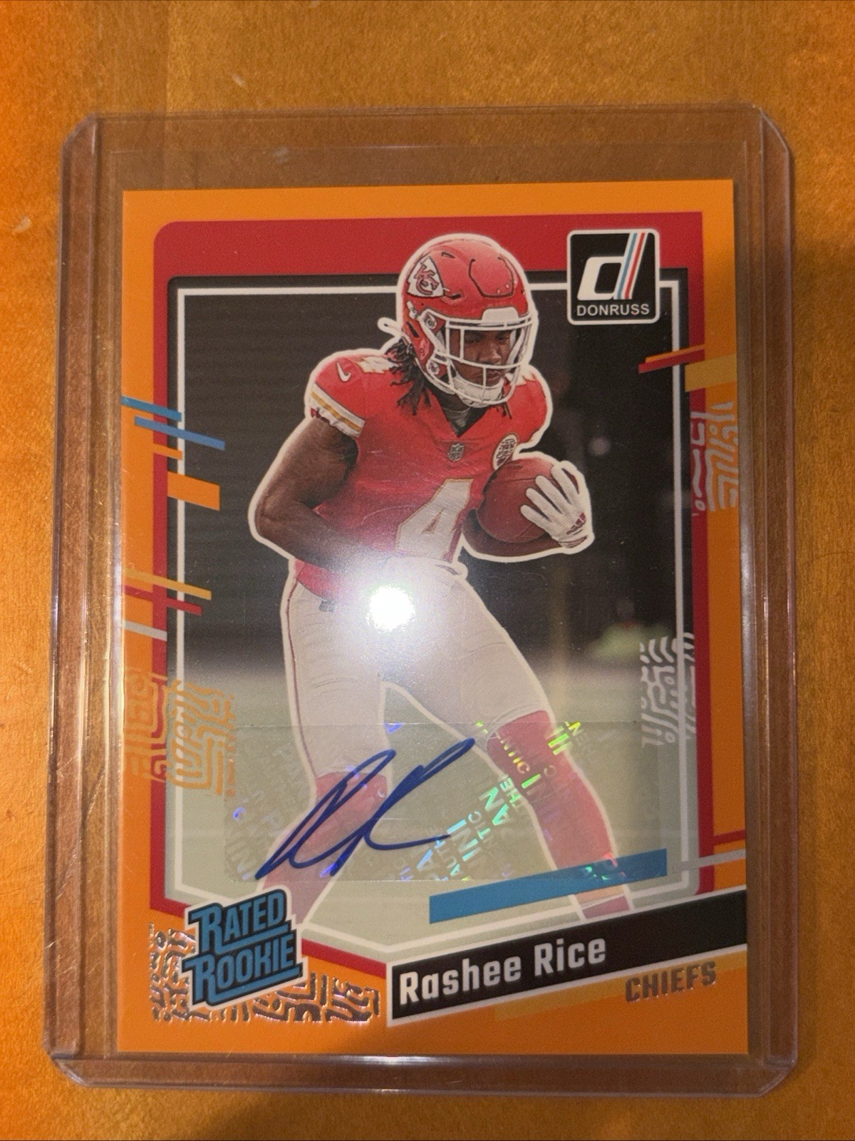 Rashee Rice - 2023 Donruss Orange Rated Rookie RC Auto Autograph KC Chiefs #350