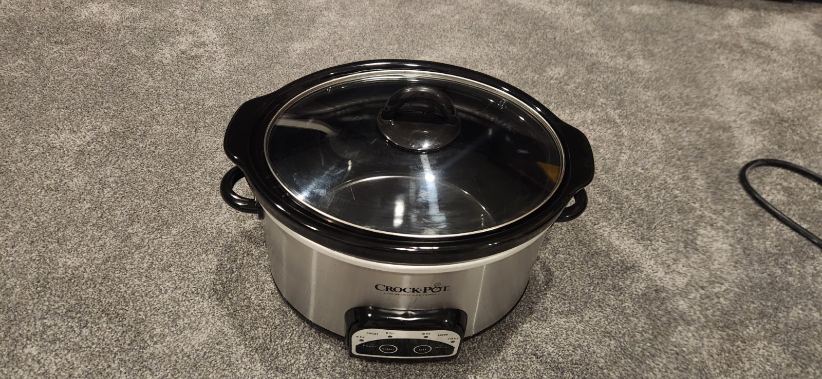 Crock Pot 4 Quart Smart Pot Programmable Slow Cooker Silver Black SCCPVP400-S