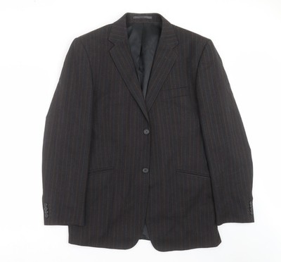 F&F Herren Sakko Anzugjacke grau gestreift Größe 42