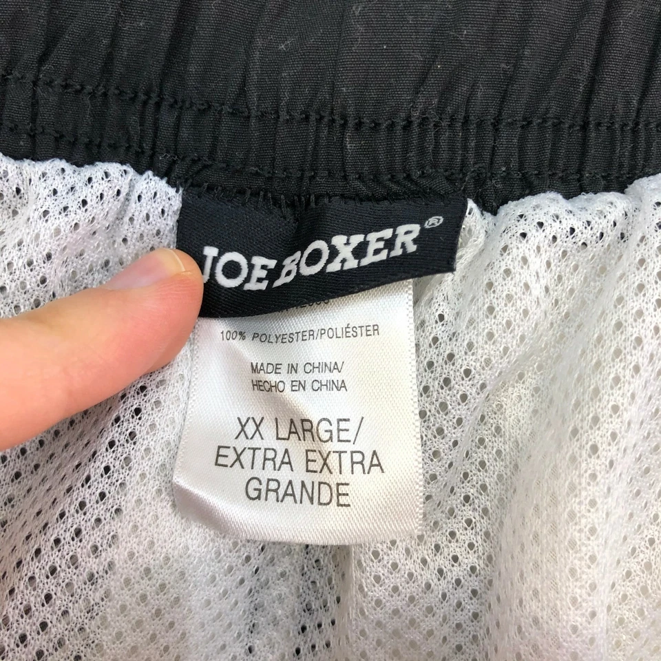 Joe Boxer Swim Shorts Men's Size 2XL XXL Black Tan Plaid Lined Drawstring Waist - Image 2 of 4