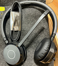 Jabra Evolve 65 Wireless Noise Canceling Headset Boom Mic Black USB-C Cable